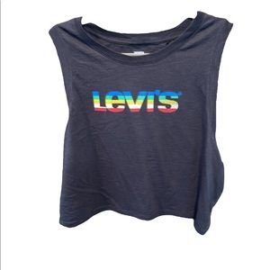 Levi’s Black Crop Top Tee